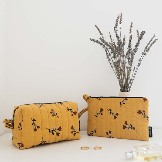 SET POCHETTE + TROUSSE AMITHA - Tulipa Gold