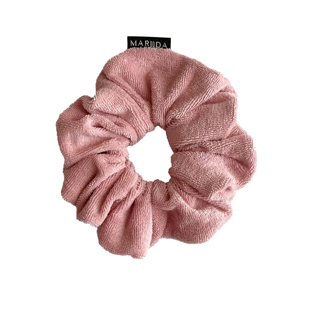 Scrunchie large in spugna di cotone certificata GOTS rosa